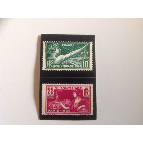 Stickers Olympia - Paris 8e Olympiade 1924 - Serie Timbres Poste - 15a 15b -