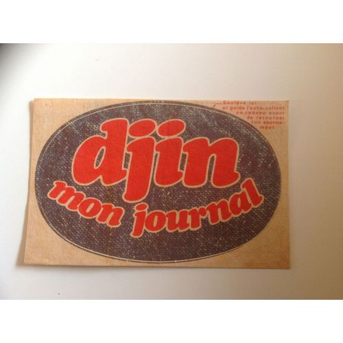Sticker Djin Mon Journal - Souscription