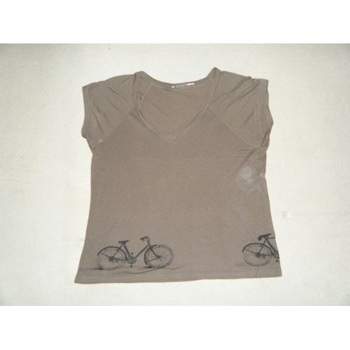T-Shirt Femme Beige "Vélo" Kookaï - Taille 2