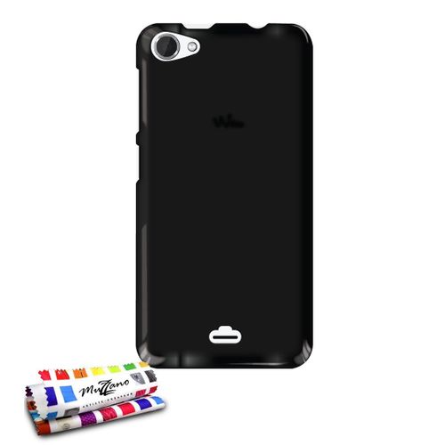 Coque Case Ultra-Slim Wiko Jimmy Noir Glossy Hybrid Silicone Souple (B10)