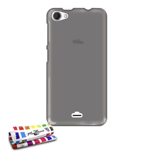 Coque Case Ultra-Slim Wiko Jimmy Gris Glossy Hybrid Silicone Souple (B10)