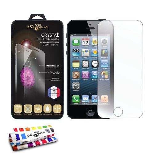 Film De Protection Iphone 5 5s Se En Verre Trempé, 1 Stylet Et Chiffon