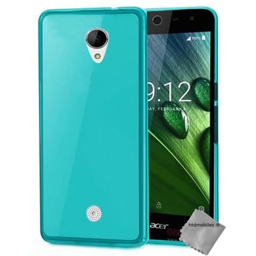 Housse Etui Coque Pochette Silicone Gel Fine Pour Acer Liquid Zest 3g Z525 + Verre Trempe - Bleu