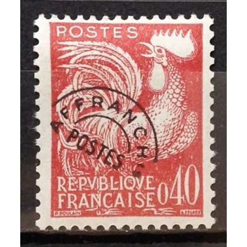 Préoblitéré Coq 0,40 Rouge-Brun (Superbe N° 121) Neuf* - Cote 11,00€ - France Année 1960 - N18304