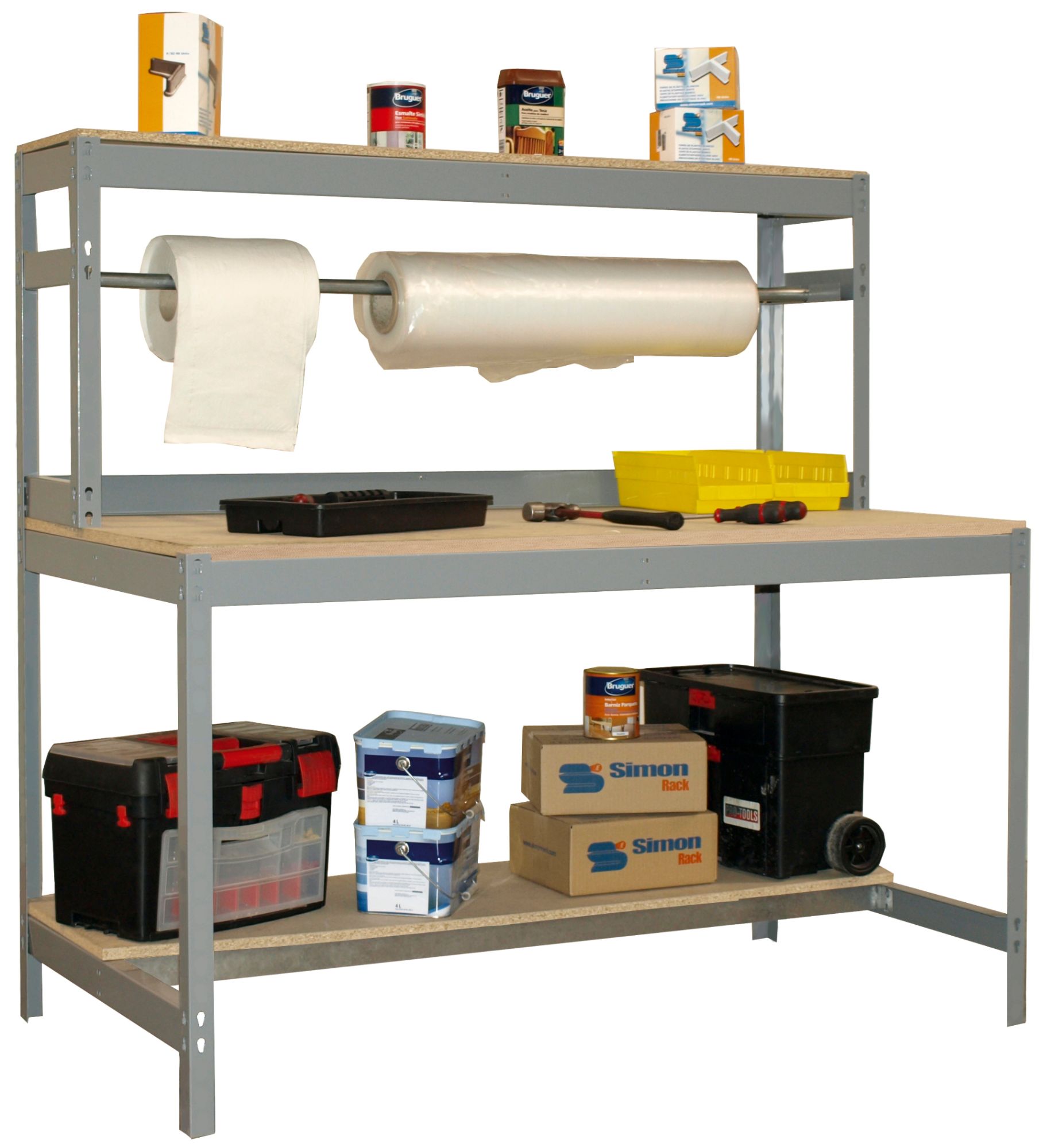 Etabli Table d'Emballage profondeur 750 mm gris