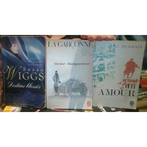 Lot 3 Livres Un Amour De Dino Buzzati. La Garconne Victor Marguerite.Destins Blesses Susan Wiggs