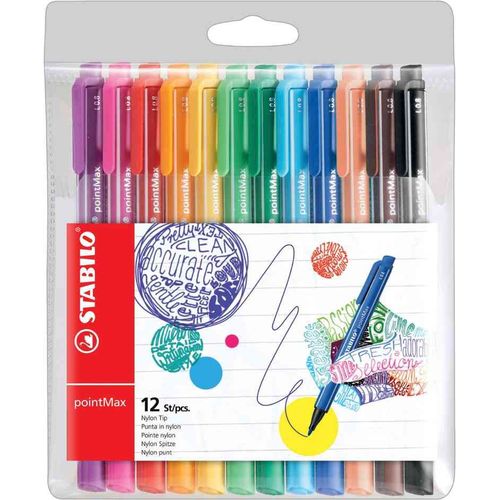 Stabilo Pochette X 12 Stylos-Feutres Pointmax