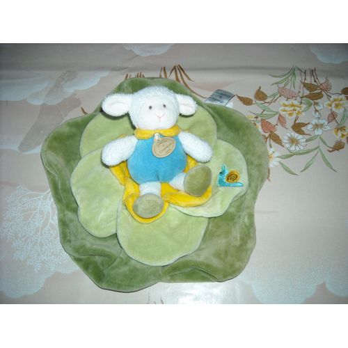 Doudou Plat Mouton Vert Doudou Et Compagnie