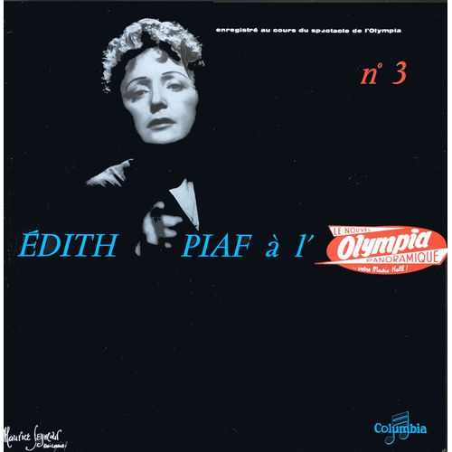 Edith Piaf - Disque Vinyle 33 Tours 25 Cm - Columbia 1075 : Edith Piaf "A L'olympia" (N°3)