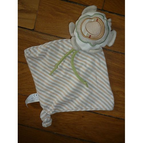 Doudou Plat Fleur Rayé Dodo D'amour Mgm