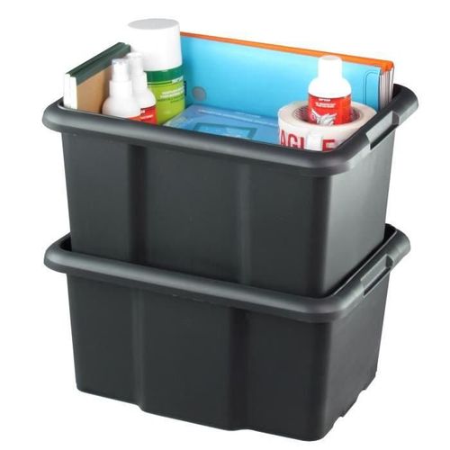 Fast Bac De Rangement Sans Couvercle - Pp - 15 L - Noir