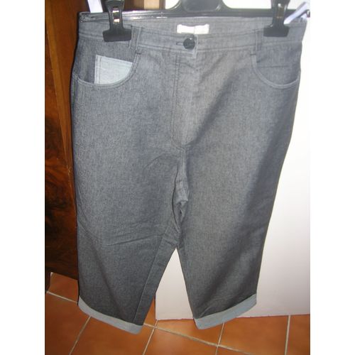 Pantacourt Pure & Simple Jean 48% Polyester,48% Coton,4% Élasthanne 42 Gris
