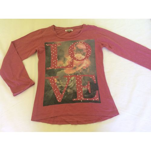 Sweat / Tee Shirt Manches Longues Love 14 Ans