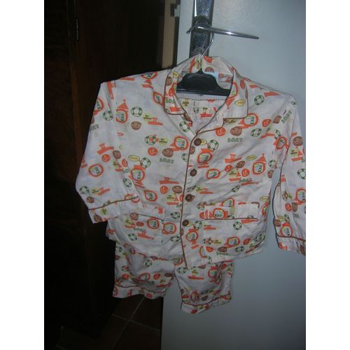 Pyjama D Pam Manches Longues Et Boutons Coton 3 Ans Multicolore