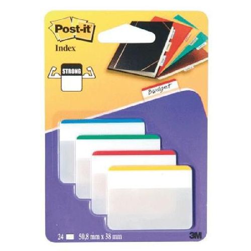 Post-It Lot De 4 X 6 Marque-Pages Rigides Larges De Classement - Couleurs Assorties