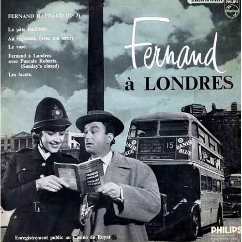 Fernand Raynaud - "Fernand À Londres" - Disque Vinyle 33 Tours 25 Cm - Philips 76455 - La Pâte Feuilletée, Au Régiment, Le Vase, Fernand À Londres, Les Lacets