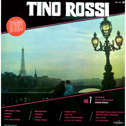 Tino Rossi - Disque Vinyle Lp 33 Tours - Columbia 121 : Arrivederci Roma