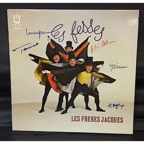 Les Fesses-(Album Black Vinyl)&(Pochette Dédicacé Par Les Frères Jacques)(Original)(Arion)(1975)(France).