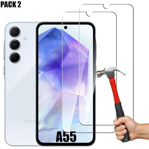 [2 Pièces] Verre Trempé Pour Samsung Galaxy A55 5g, Protection D'ecran Transparent Antichoc - E.F.Connection