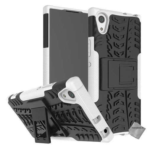 Housse Etui Coque Rigide Anti Choc Pour Sony Xperia Xa1 + Verre Trempe - Blanc