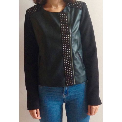 Veste Noir Promod Perfecto Taille 36r
