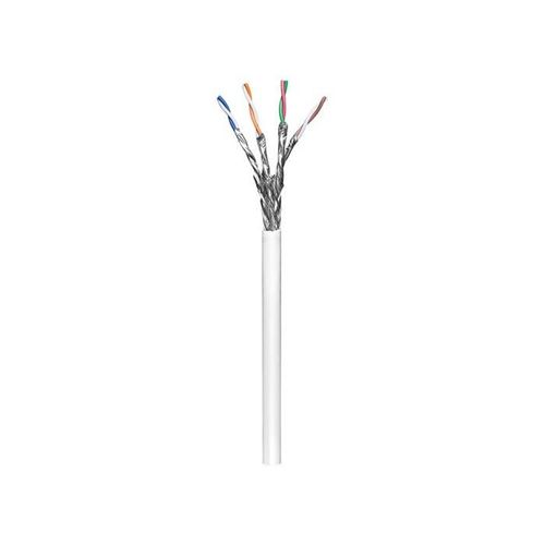 Goobay Bobine 100 m Câble Réseau CAT 6 S/FTP (PiMF) CCA AWG 23/1 (solid) LSZH Blanc