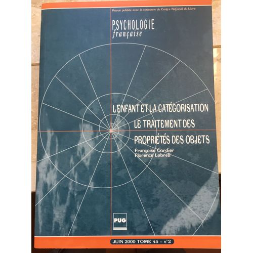 Psychologie Française - L'enfant Et La Catégorisation & Le Traitement Des Propriétés Des Objets