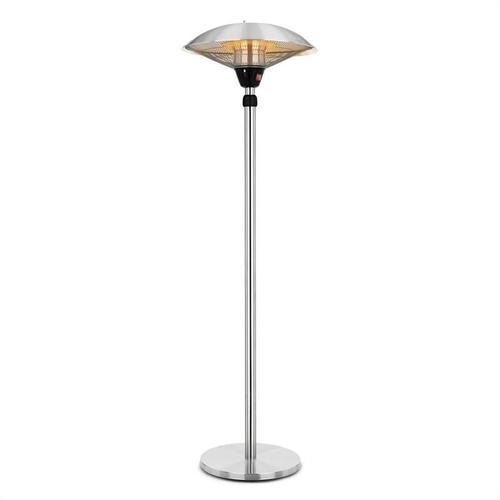 Blumfeldt Heat Guard Parasol chauffant infrarouge terrasse 2100W IP44 - argenté