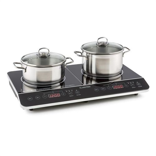 Klarstein VariCook Slim Plaque de cuisson double à  induction tactile à  minuterie 3500 W 240°