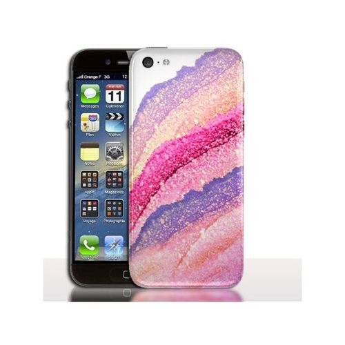 Coque Antichocs Iphone 5c Rose Barbapapa - Coque De Télephone Effet Strass Girly