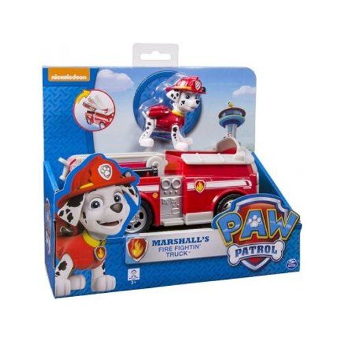 Pat Patrouille : Camion De Pompier Rouge + Chien Marcus - Figurine Et Vehicule - Paw Patrol Re:339