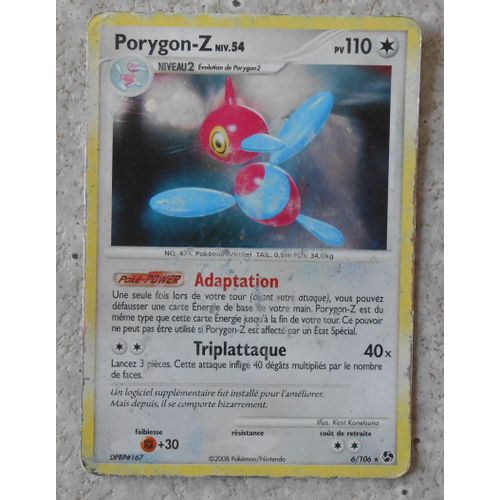 Porygon-Z Niv 54 110pv Holo 6/106 Diamant Et Perle Duels Au Sommet