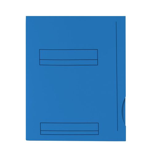 Fast 50 Sous-Dossiers - 2 Rabats - A4 - Kraft - Bleu Vif