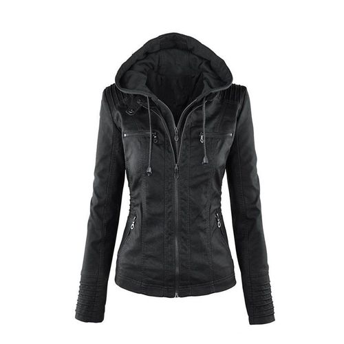 Veste Aviateur Femme L Europe Et Les Americains Style Revers Cuir Blouson Slim Mode Casual Automne Hiver Manche Longue Manteau Zs300183 Rakuten