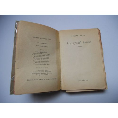 Un Grand Patron Pierre Very Julliard 1960