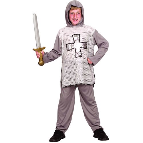 Déguisement Chevalier Gris Garçon - Taille: S 4-6 Ans (110-120 Cm)