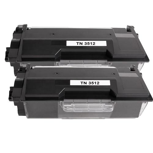 2-Pack DOREE Compatible Toner TN-3512 Noir Cartouche de toner replacement pour Brother HL-L6400DW/6180DWT,Brother MFC-L6700DW,Brother MFC-L6750DW,MFC-L6800DW,MFC-L6900DW (12000 Feuilles)