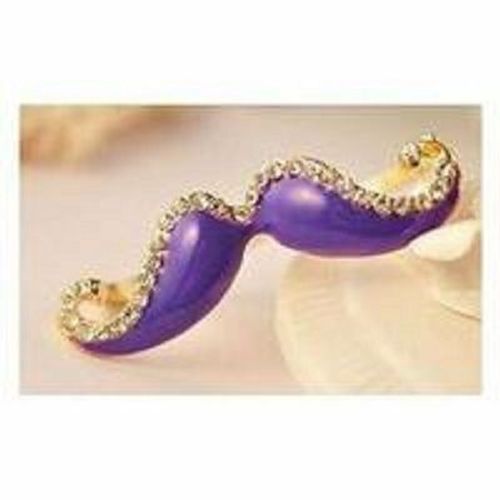 Bague Moustache Double Doigt Violet