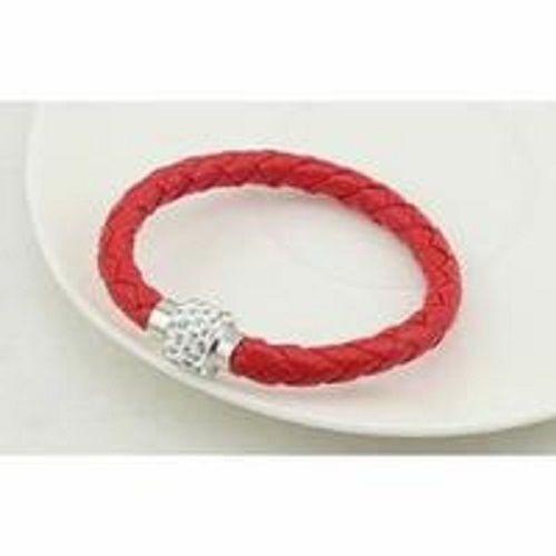 Bracelet Strass Boucle Magnétique Couleur Rouge