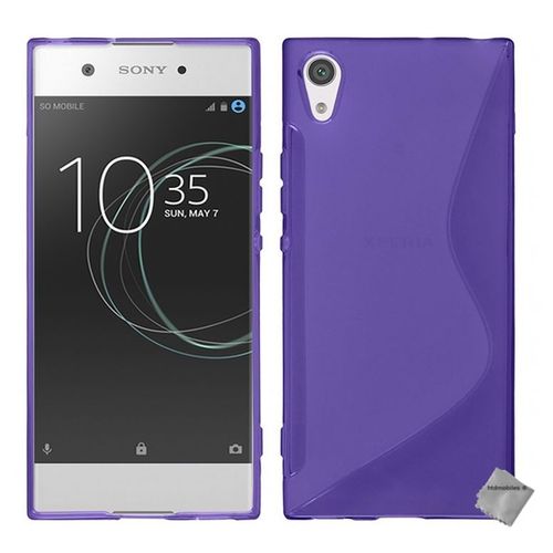 Housse Etui Coque Pochette Silicone Gel Fine Pour Sony Xperia L1 + Verre Trempe - Sline Mauve