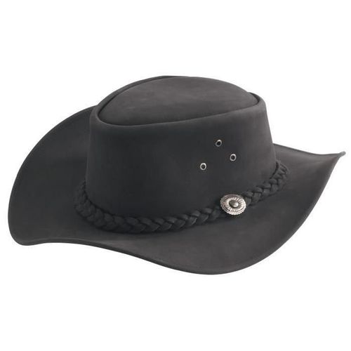 Randol's Chapeau Western Cuir Huilé - Noir