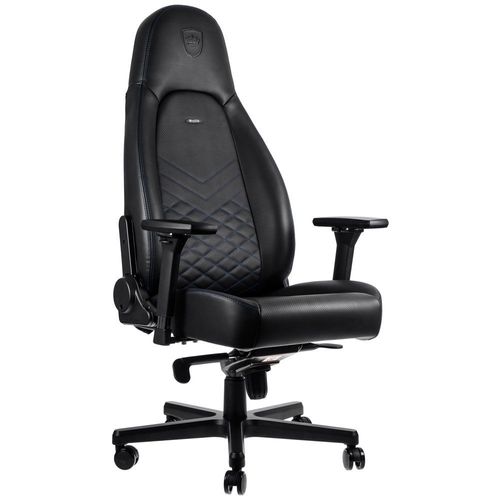 Siège Pc Gamer Noblechairs Icon - Noir/Bleu/Simili Cuir/4d