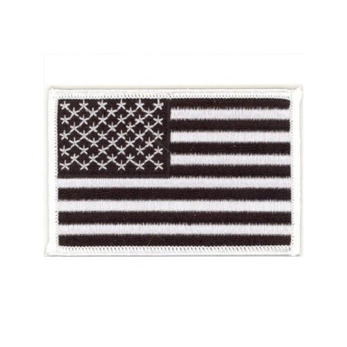 Patch Drapeau Usa Noir Ecusson Americain Biker Rock Roll