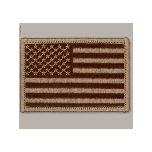 Patch Drapeau Usa Marron Ecusson Americain Biker Motard