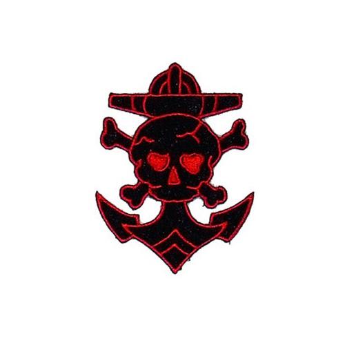 Patch Ancre Crane Rouge Ecusson Rockabilly Pin Up Marine