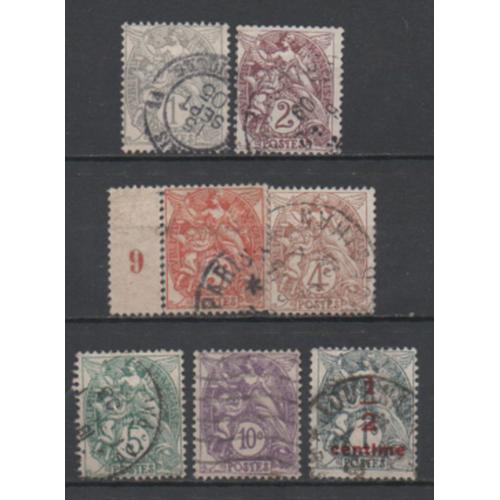 France: Lot De 7 Timbres Type Blanc, N° 107-108-109-110-111-157-233.