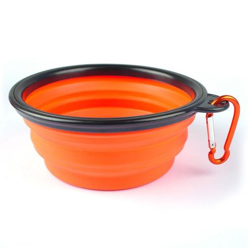 Ecamels® Nourriture Orange Gamelle Bol Ecuelle Pliable Silicone Pour Chien Chat Animal Voyage Nf