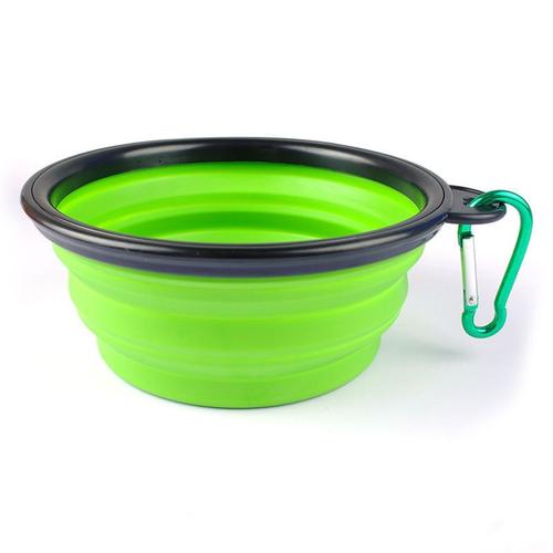 Ecamels® Nourriture Vert Gamelle Bol Ecuelle Pliable Silicone Pour Chien Chat Animal Voyage Nf