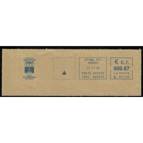 France Ema Empreinte Postmark Ville De Plombières Les Bains