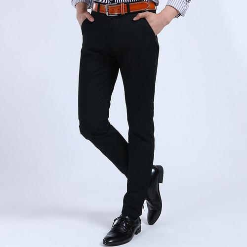 Chino Pantalon Homme Mode Slim Couleur Unie Pantalon De Costume Hommes Kaki Zs1066 Rakuten